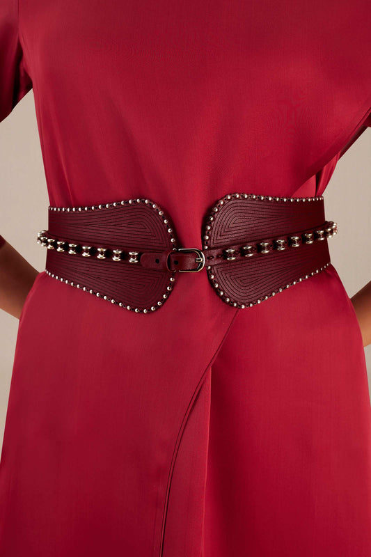 Leather Faye Belt – Red