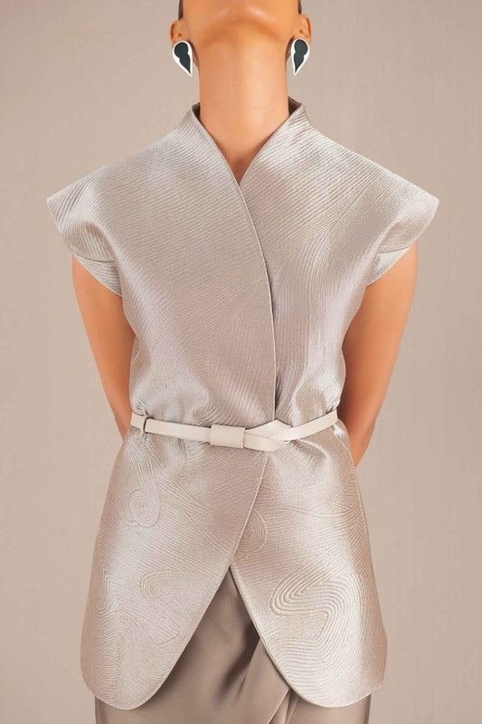 Silk Effat Jacket Set – Metallics