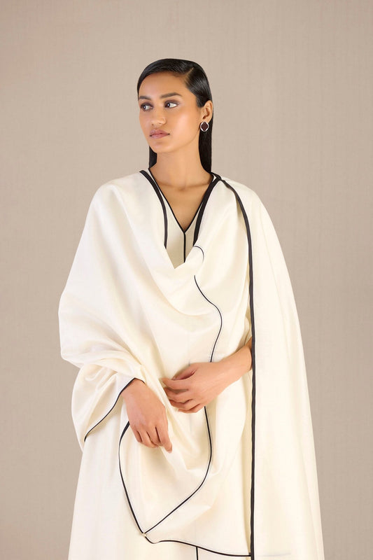 Chanderi Yaira Kurta Set – Ivory