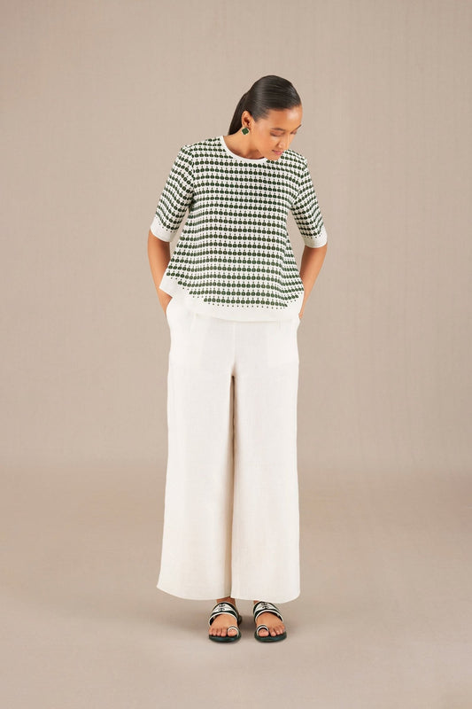 Linen Dana Crop Top Set – Ivory
