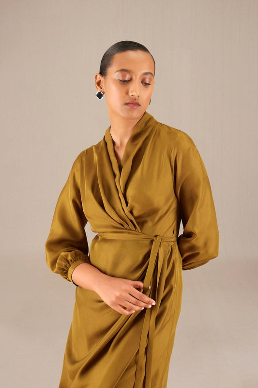 Silk Neesa Dress – Yellow