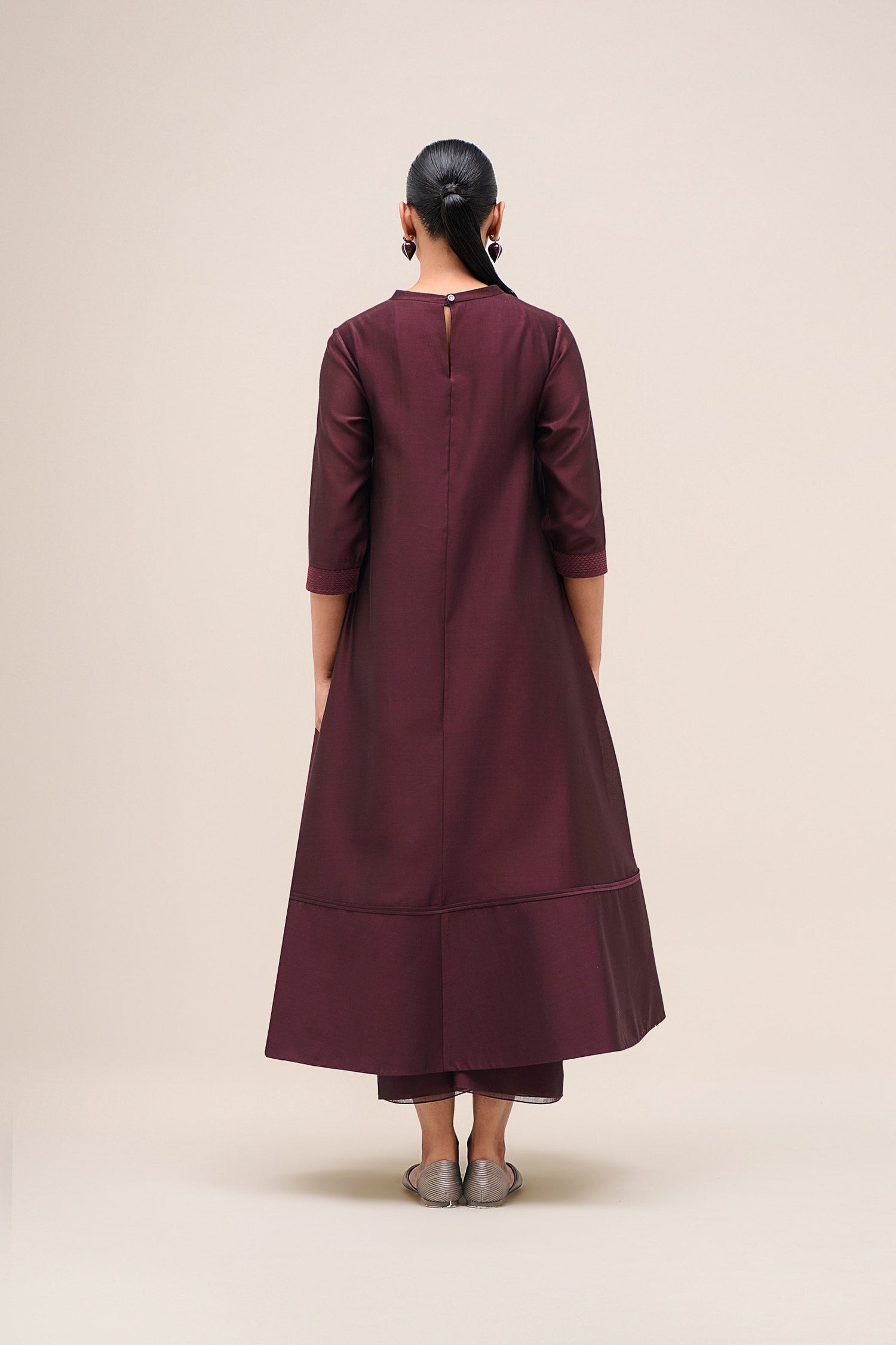  Chanderi Kainaz Kurta Set – Red
