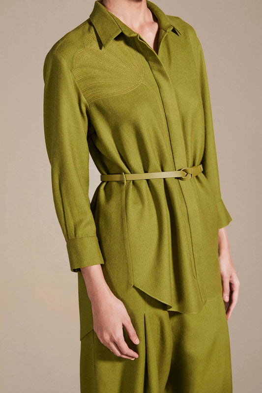 Wool Ashia Shirt Set – Green