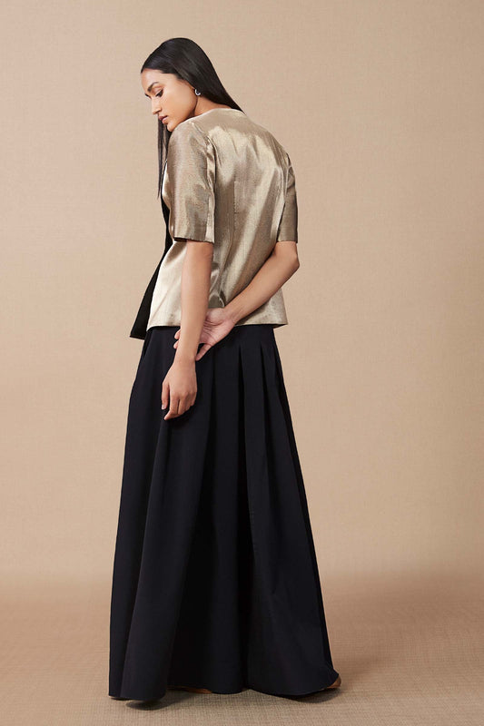 Crepe Hana Flared Palazzo – Black