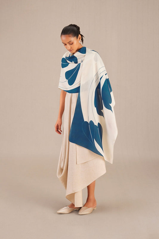 Silk Zaahira Scarf – Blue