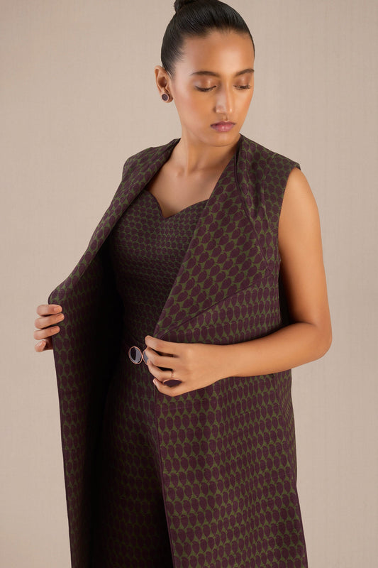 Silk Nisa Cape Set – Green