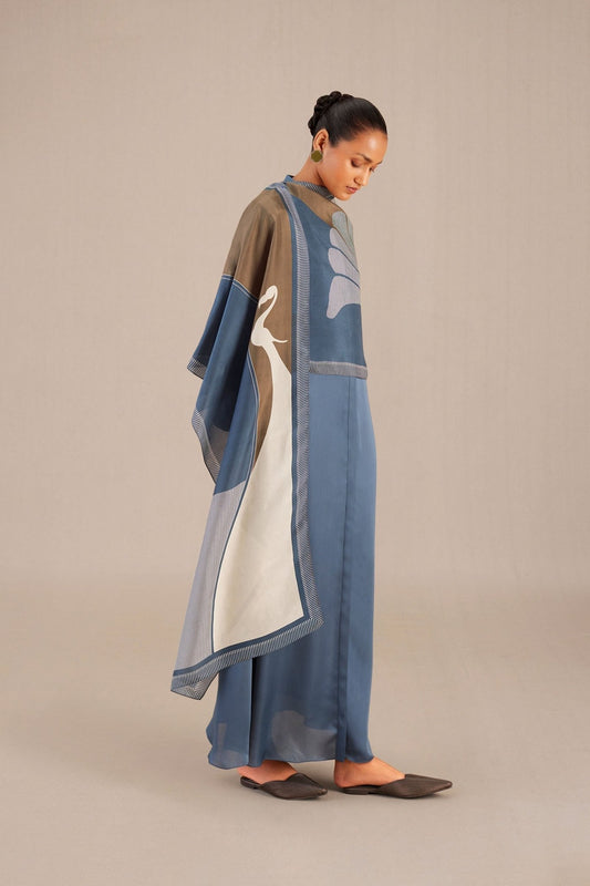Organza Nuh Abaya Set – Blue