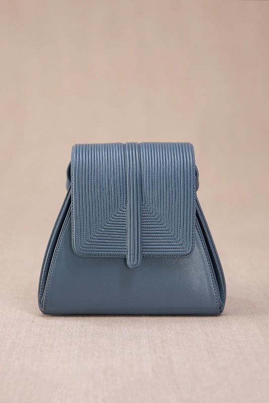 Leather Naia Shoulder Bag – Blue