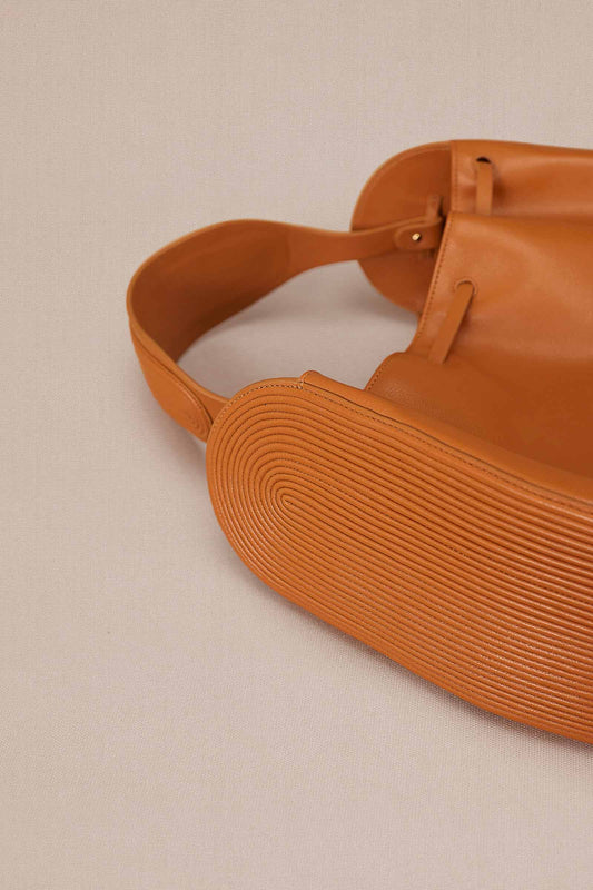 Faux Leather Haya Bucket Bag – Orange