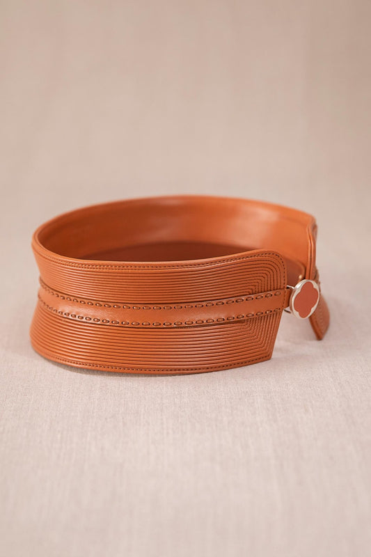 Leather Afreen Belt – Brown