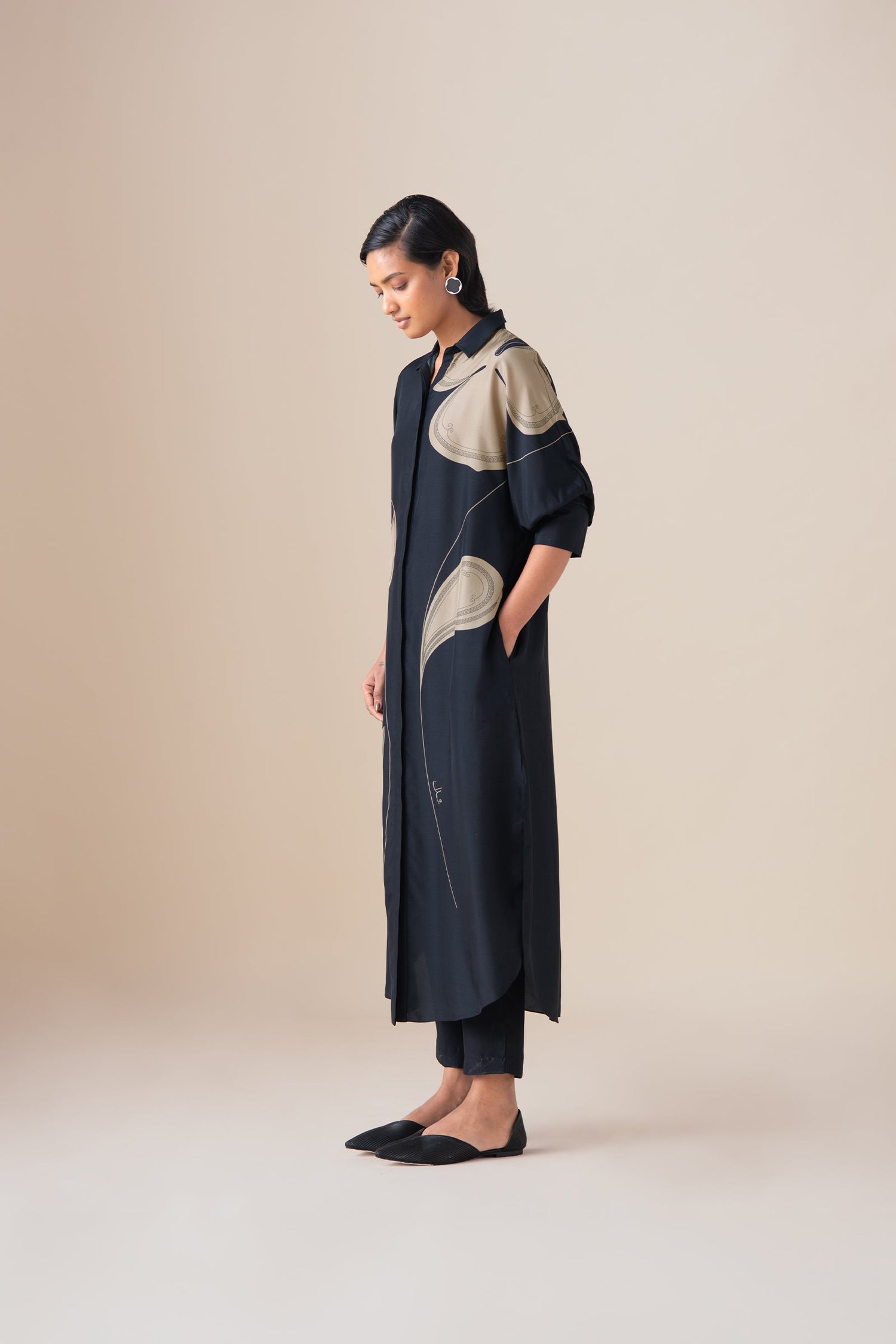  Habutai Kaia Tunic Set – Black