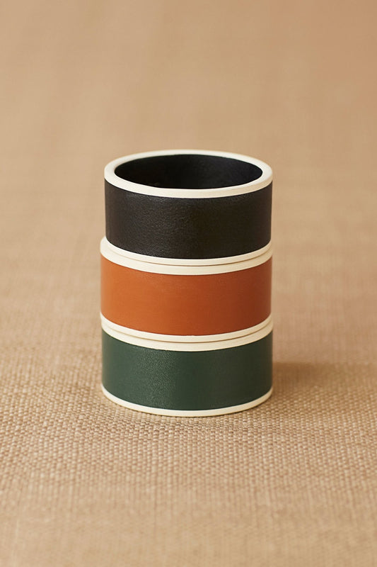 Faux Leather Norah cuffs – Black