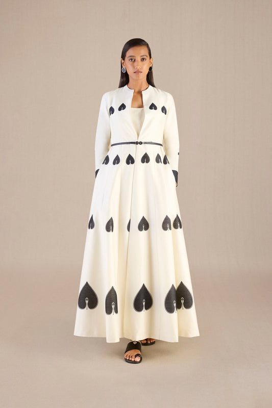 Chanderi Gulnar Jacket Set – Ivory