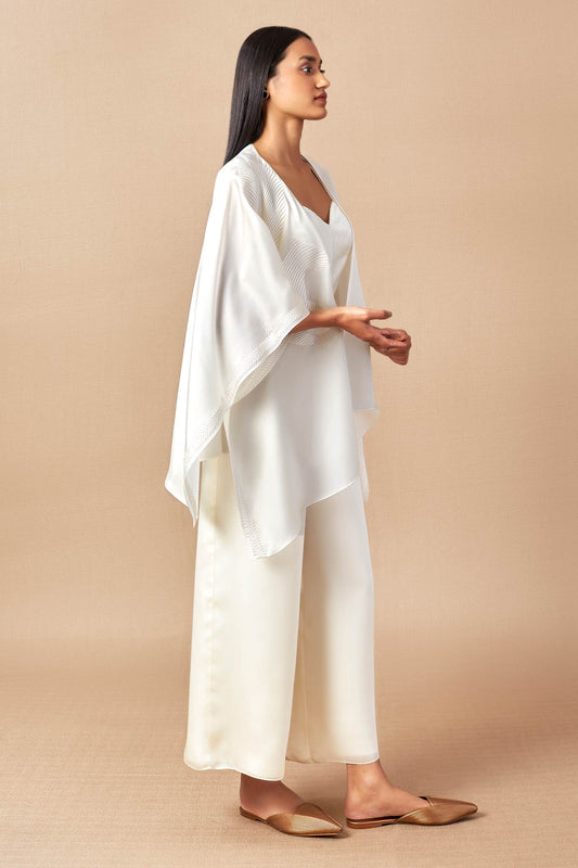 Organza Alizah Co-ord Set – Ivory