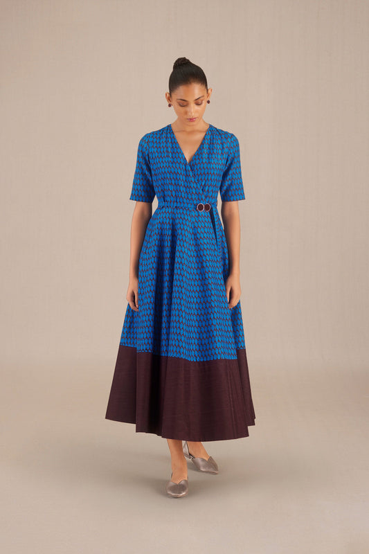 Silk Anaya Dress – Blue