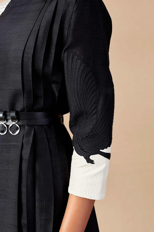 Silk Bani Kurta Set – Black