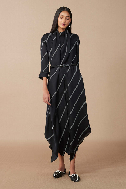 Organza Zèba Tunic Set – Black