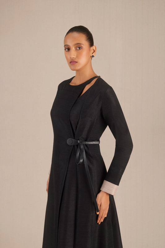 Silk Inas Tunic Set – Black
