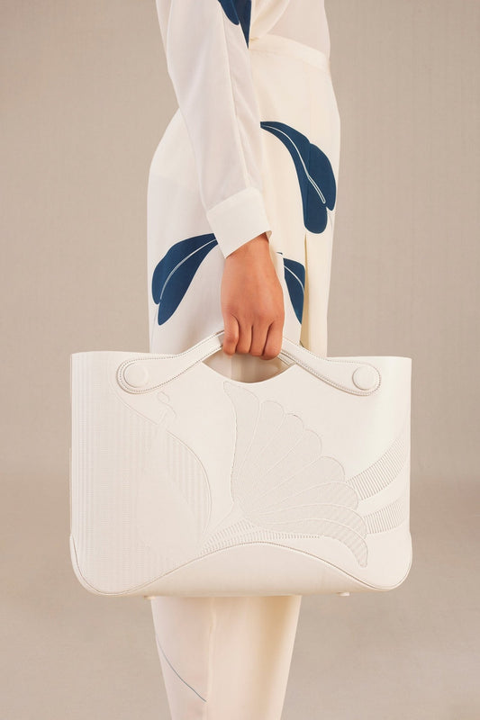 Faux Leather Siena Tote Bag – Ivory