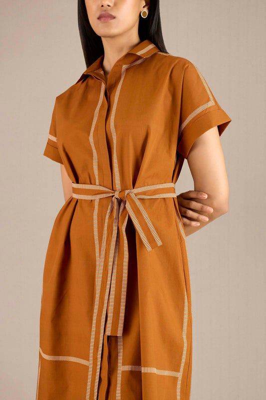 Cotton Adya Dress – Orange