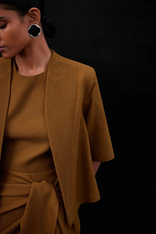 Wool Karimah Jacket – Brown