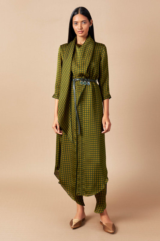 Silk Faridah Tunic Set – Green