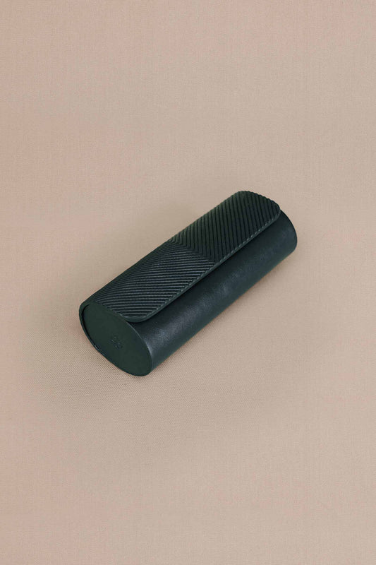 Faux Leather Ranah Sunglass Cover – Green