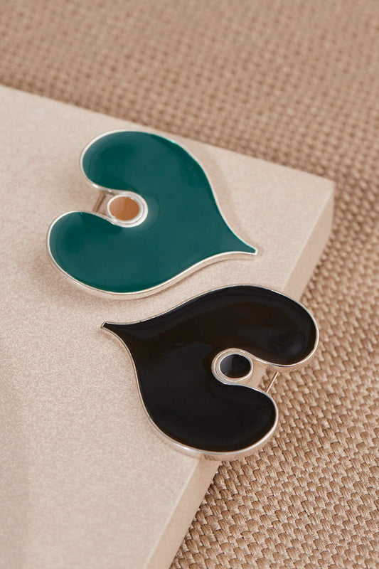 Enamel Camila Brooch – Black