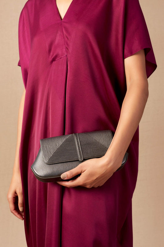 Faux Leather Izrah Clutch – Metallics