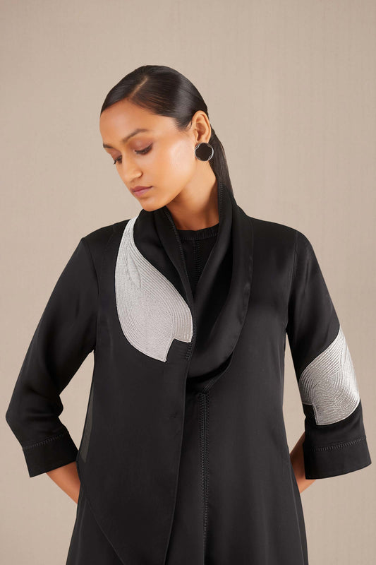Organza Parveen Tunic Set – Black