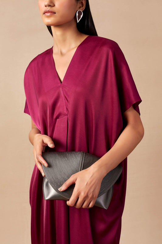 Faux Leather Myah Clutch – Metallics