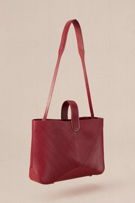 Faux Leather Saniah Bag – Red