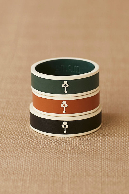 Faux Leather Vera Cuff – Green