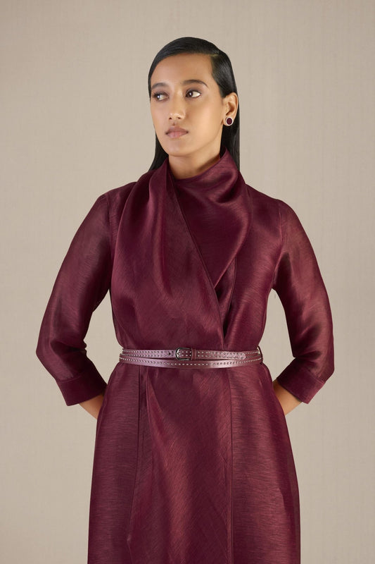 Silk Erum Tunic Set – Red
