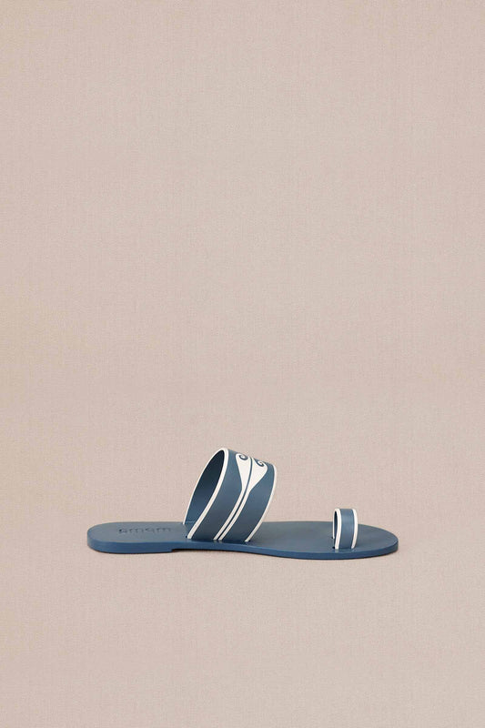 Faux Leather Naz Slip Ons – Blue