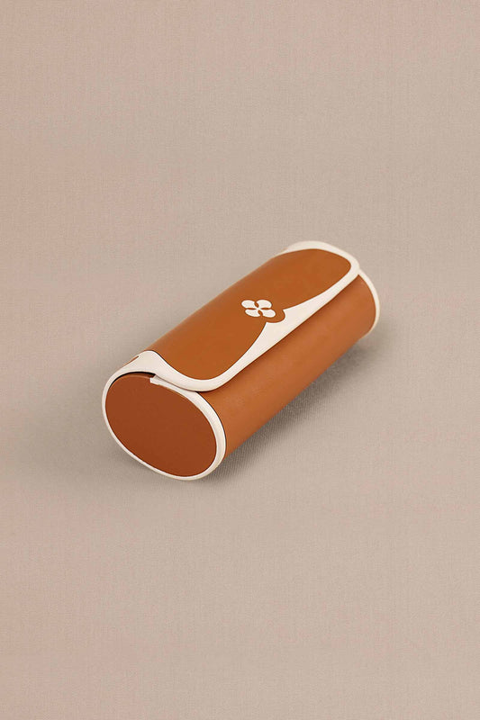 Faux Leather Cali Sunglass Cover – Orange