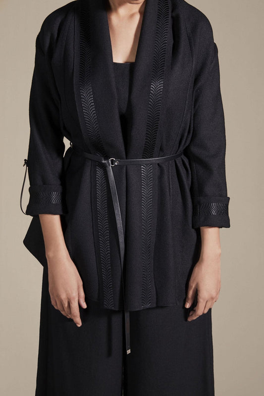 Wool Samiah Cape – Black