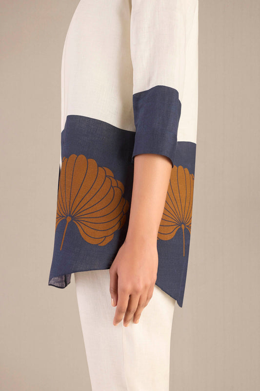 Linen Tara Shirt Set – Blue