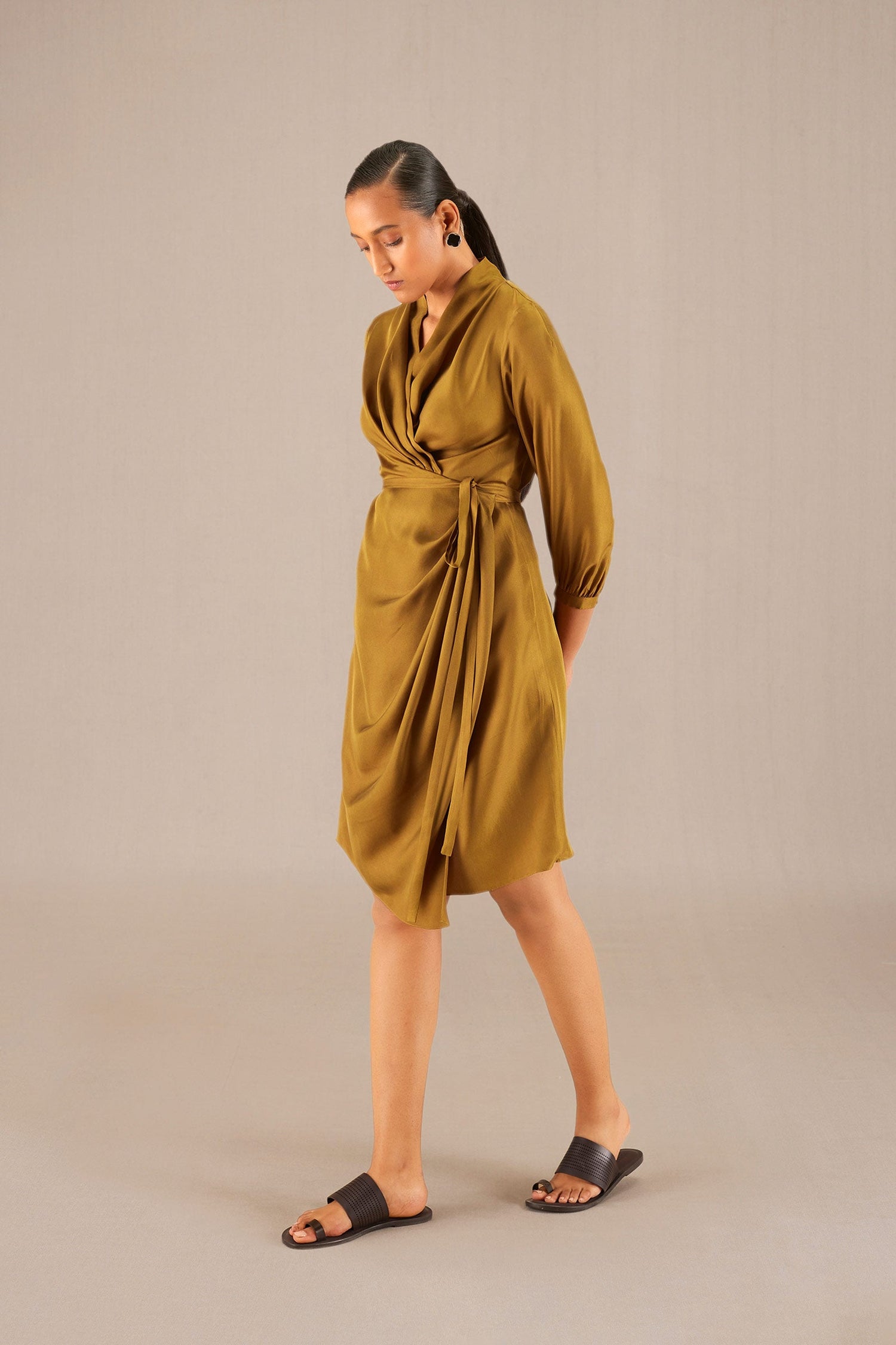 Neesa Short Dress - Camel 