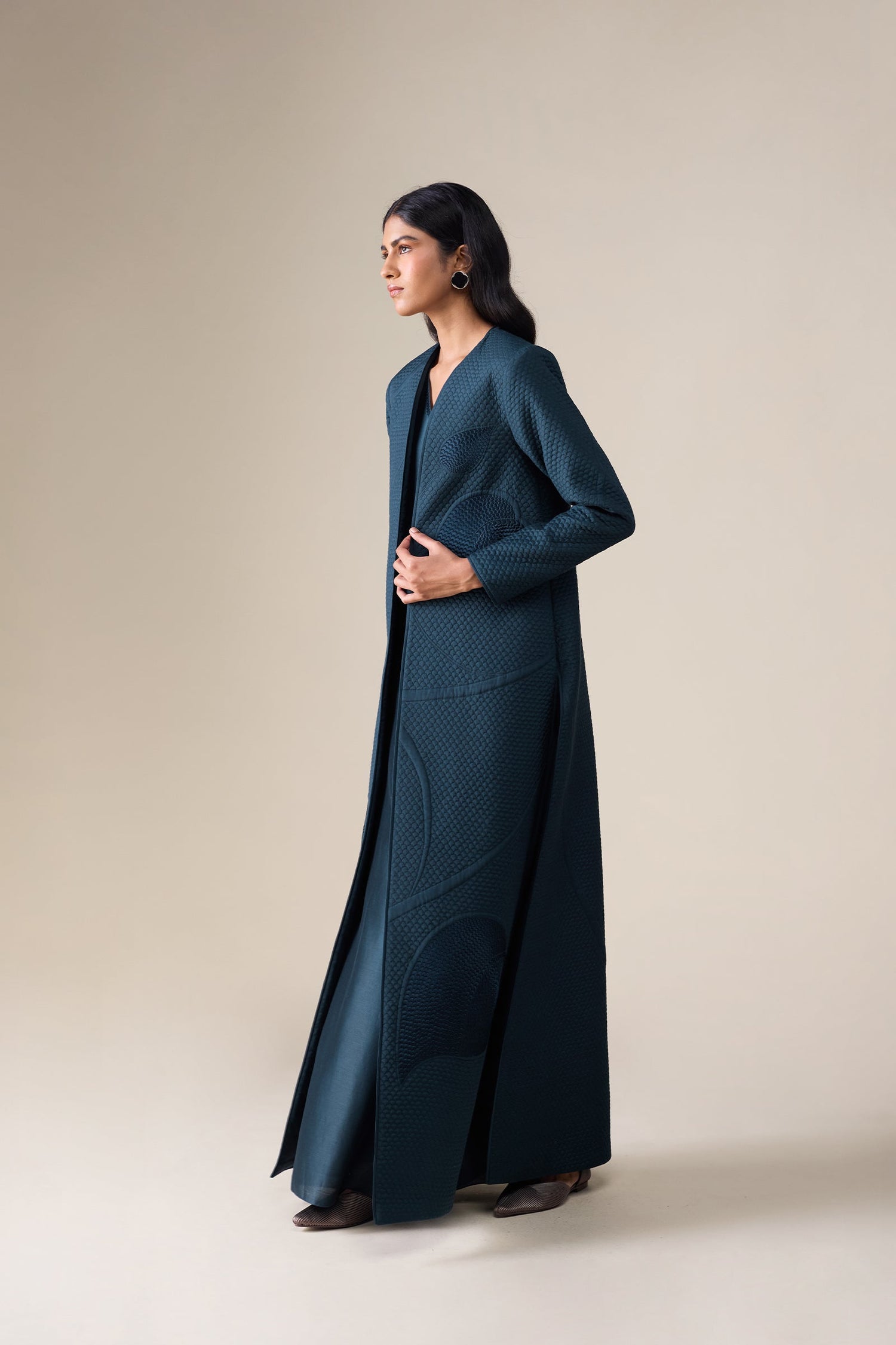  Silk Raziya Abaya Set – Blue