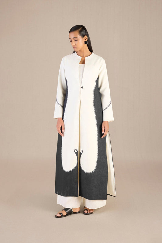 Linen Ifza Jacket Set – Black