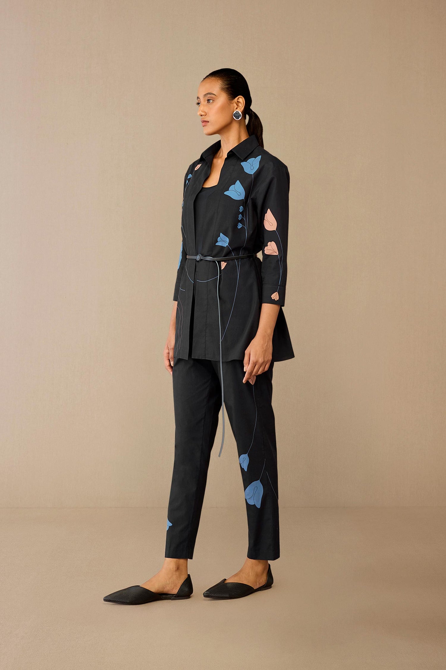 Cotton Neima Shirt Set – Blue