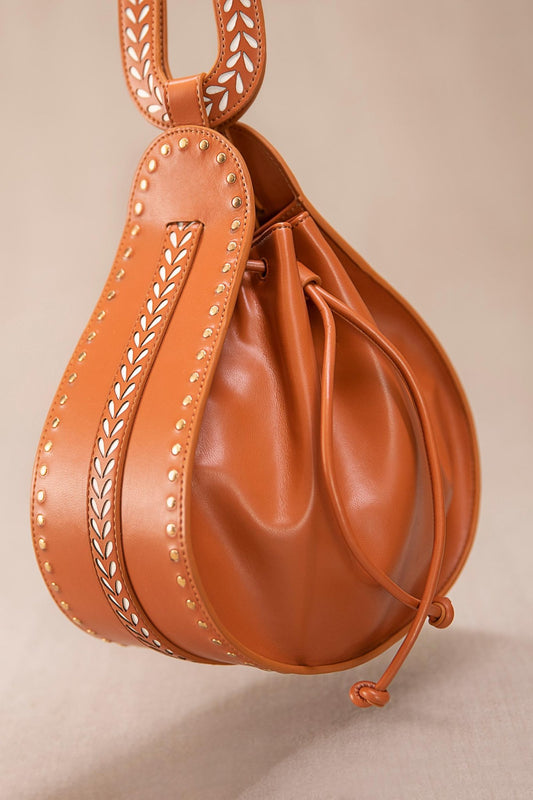 Leather Safeena Bucket Bag – Brown