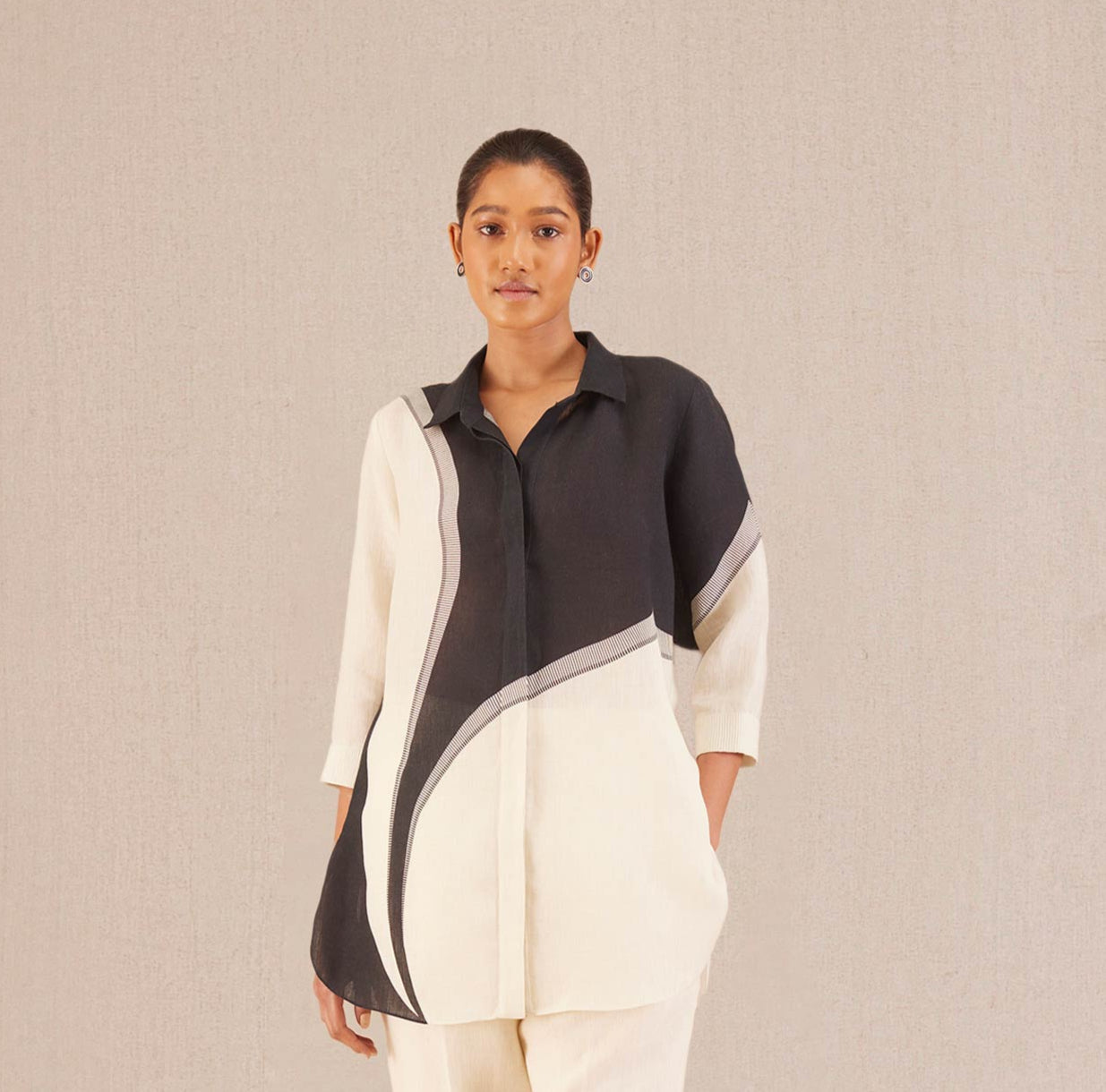  Linen Iqra Shirt – Ivory