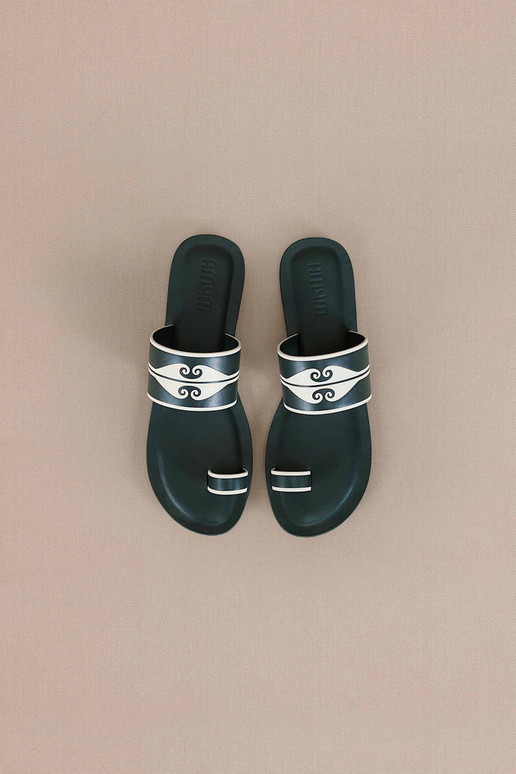 Naseera Slip-ons - Dark Olive