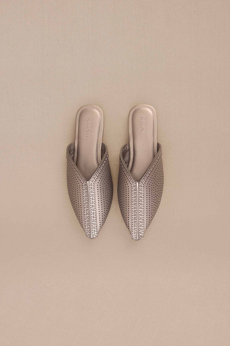 Sabiha Mules - Metallic Toosh