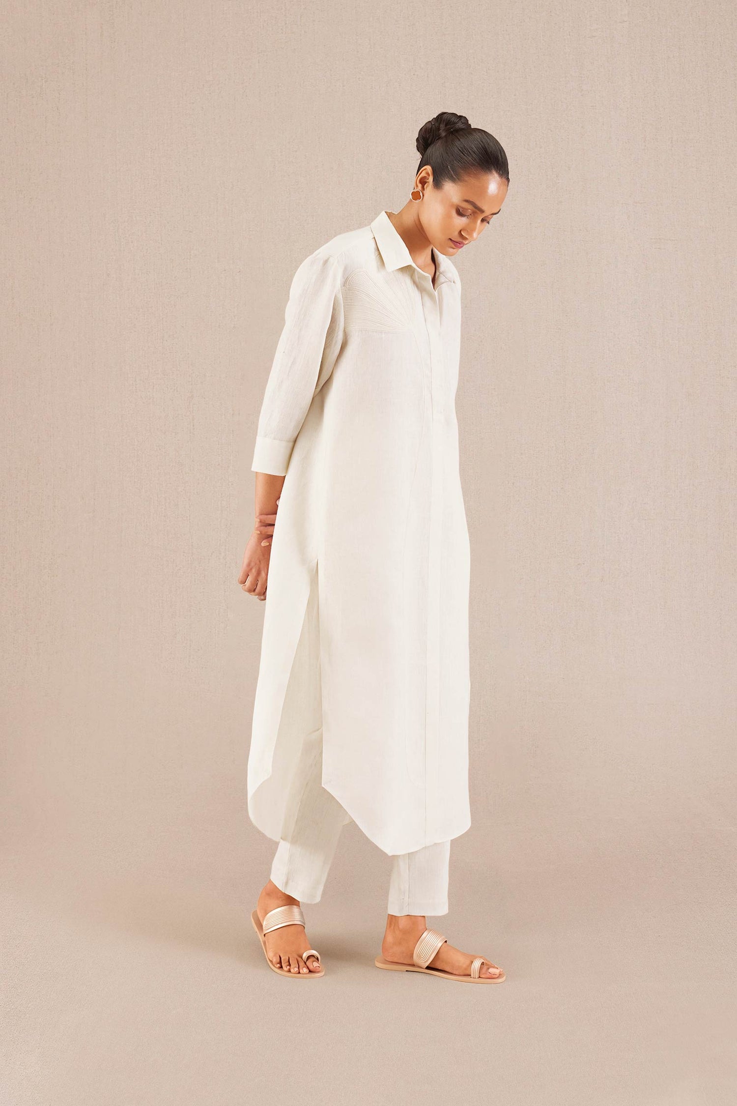 Anisa Tunic Set - Ivory