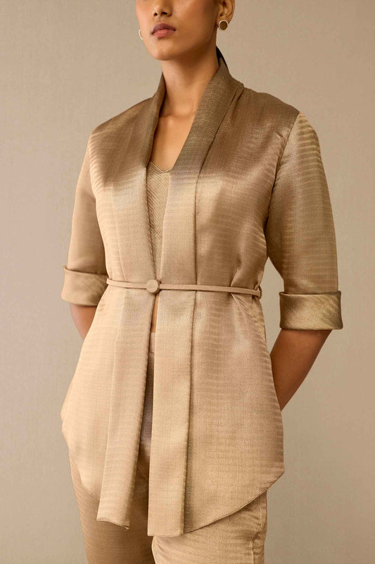 Brocade Idalia Cape Set – Metallics