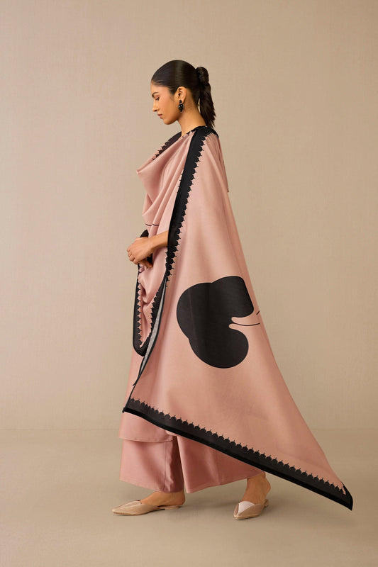 Chanderi Dilruba Kurta Set – Pink