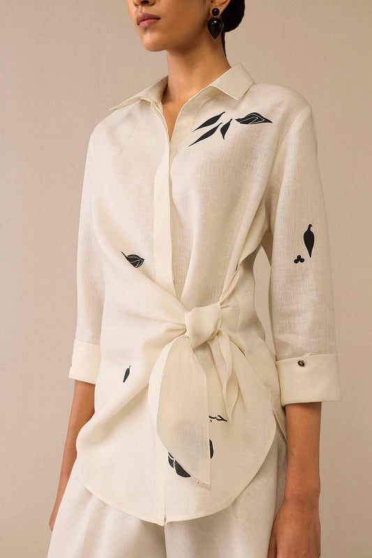 Linen Dilara Shirt – Ivory